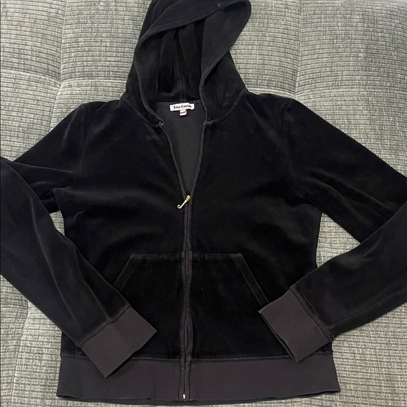 Juicy Couture Pants - Juicy Couture Black Velour Hoodie